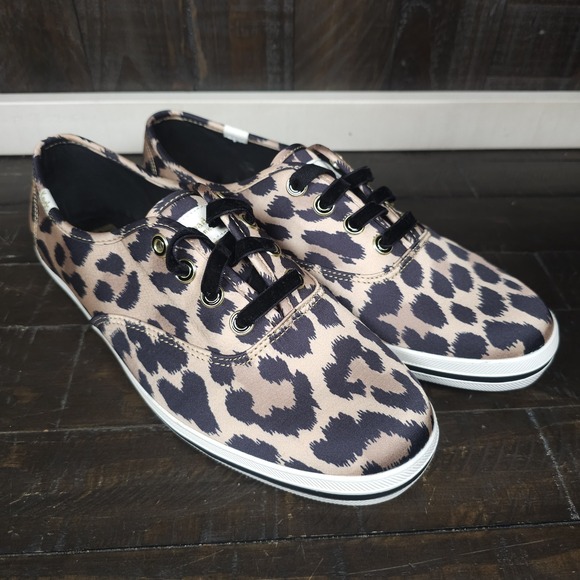 kate spade Shoes - Kate Spade x Keds Womens 8 Leopard Animal Print Gold Black Metallic Shoes NEW